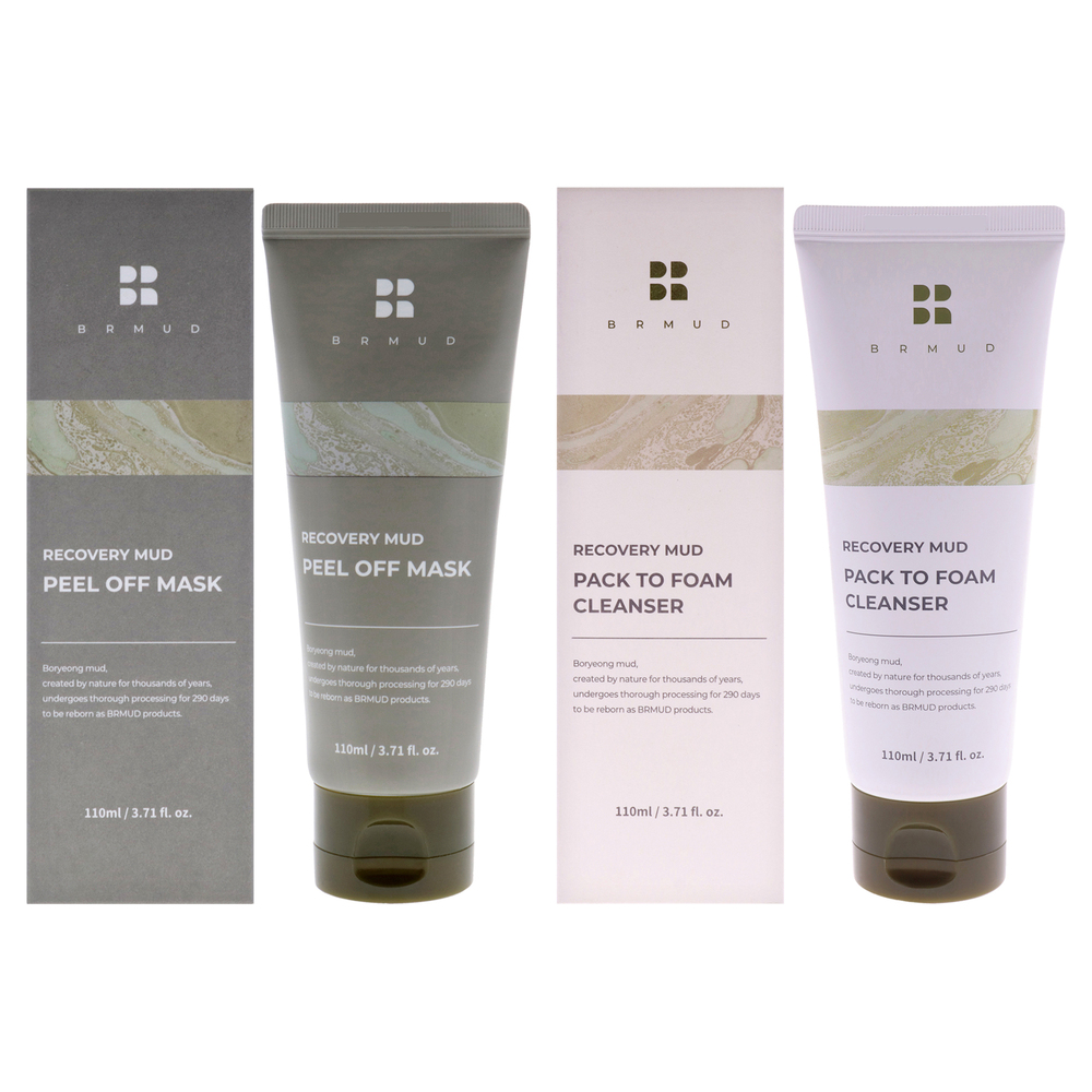 Recovery Mud Kit by Brmud for Unisex - 2 Pc Kit 3.71oz Peel Of Mask,